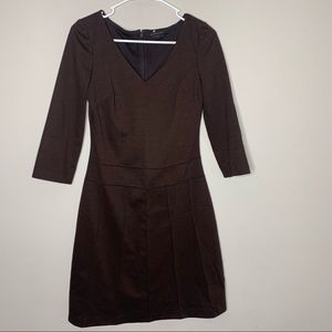 BCBG Max Azria brown pleated dress